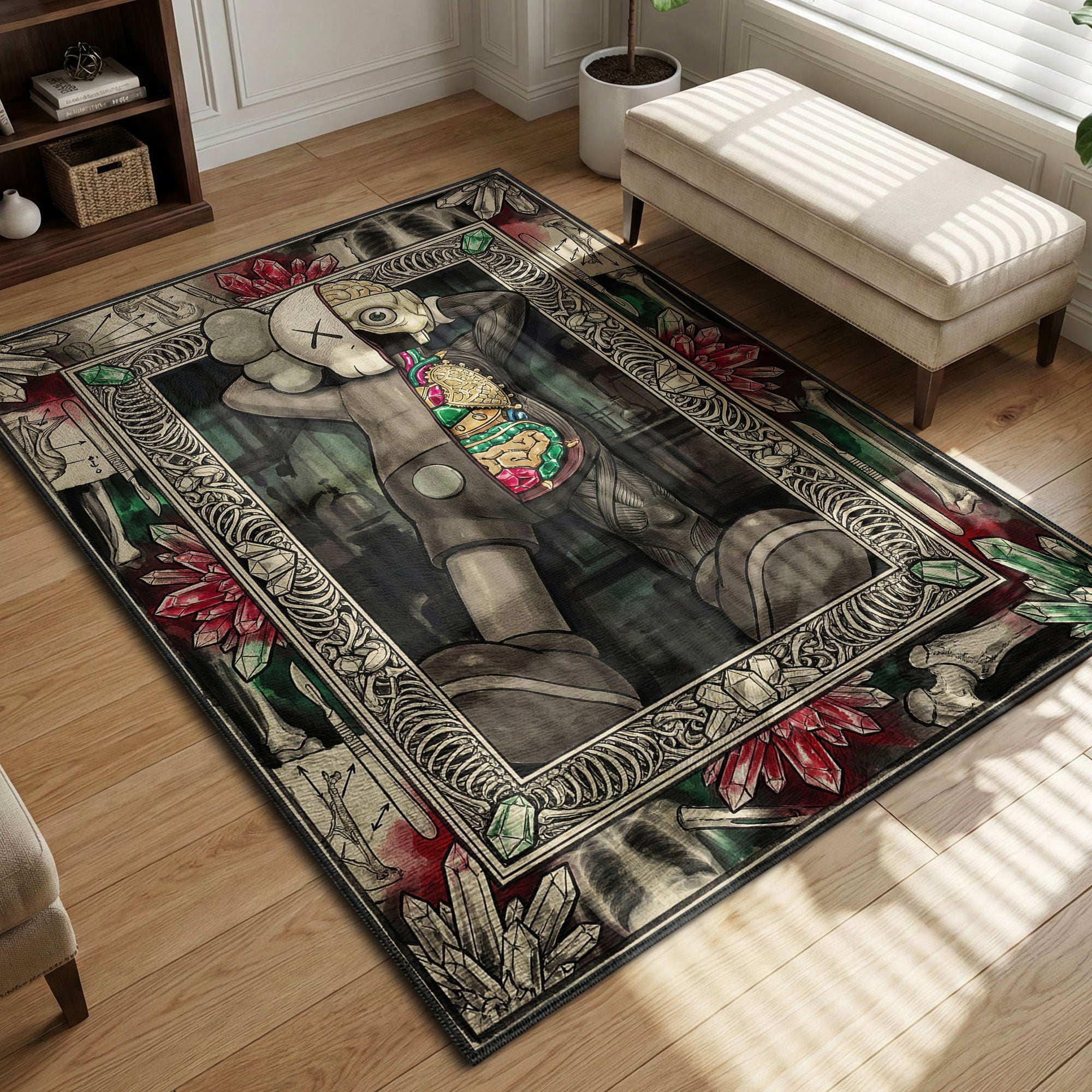 Kaws Dissected Anatomy Rug - Hypebeast Mat