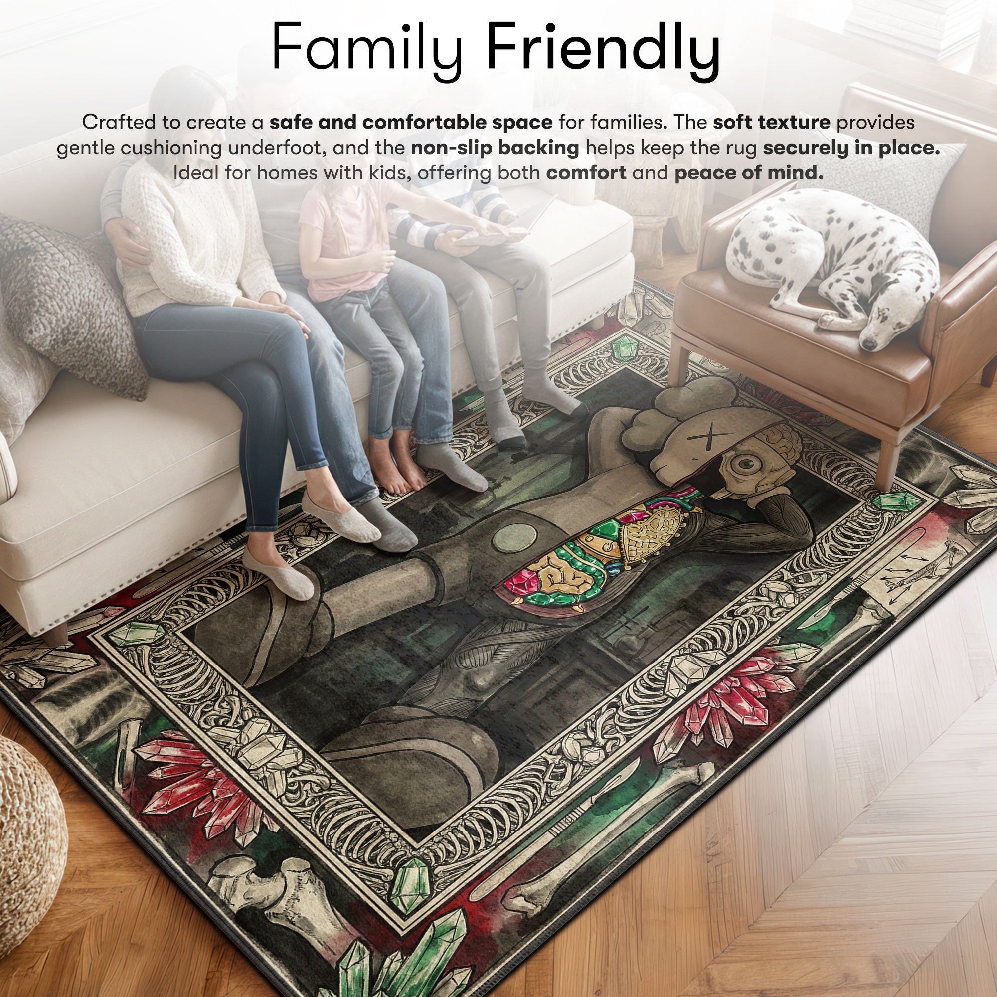 Kaws Dissected Anatomy Rug - Hypebeast Mat