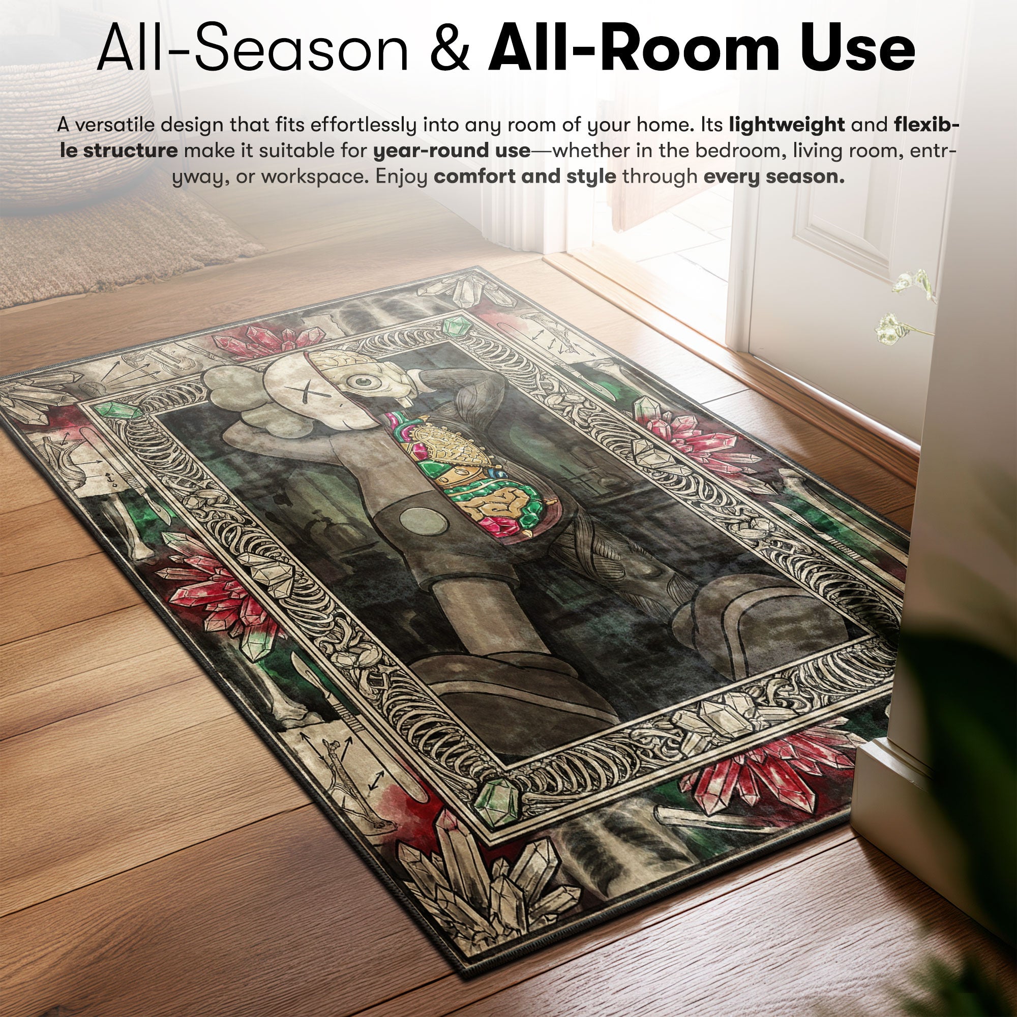 Kaws Dissected Anatomy Rug - Hypebeast Mat