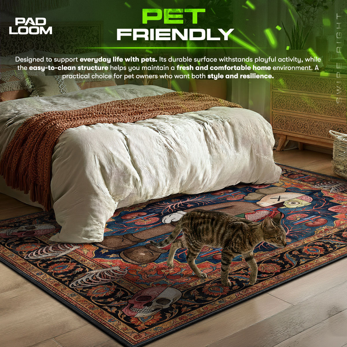 KAWS Flayed Anatomy Persian Rug - Hypebeast Floor Mat