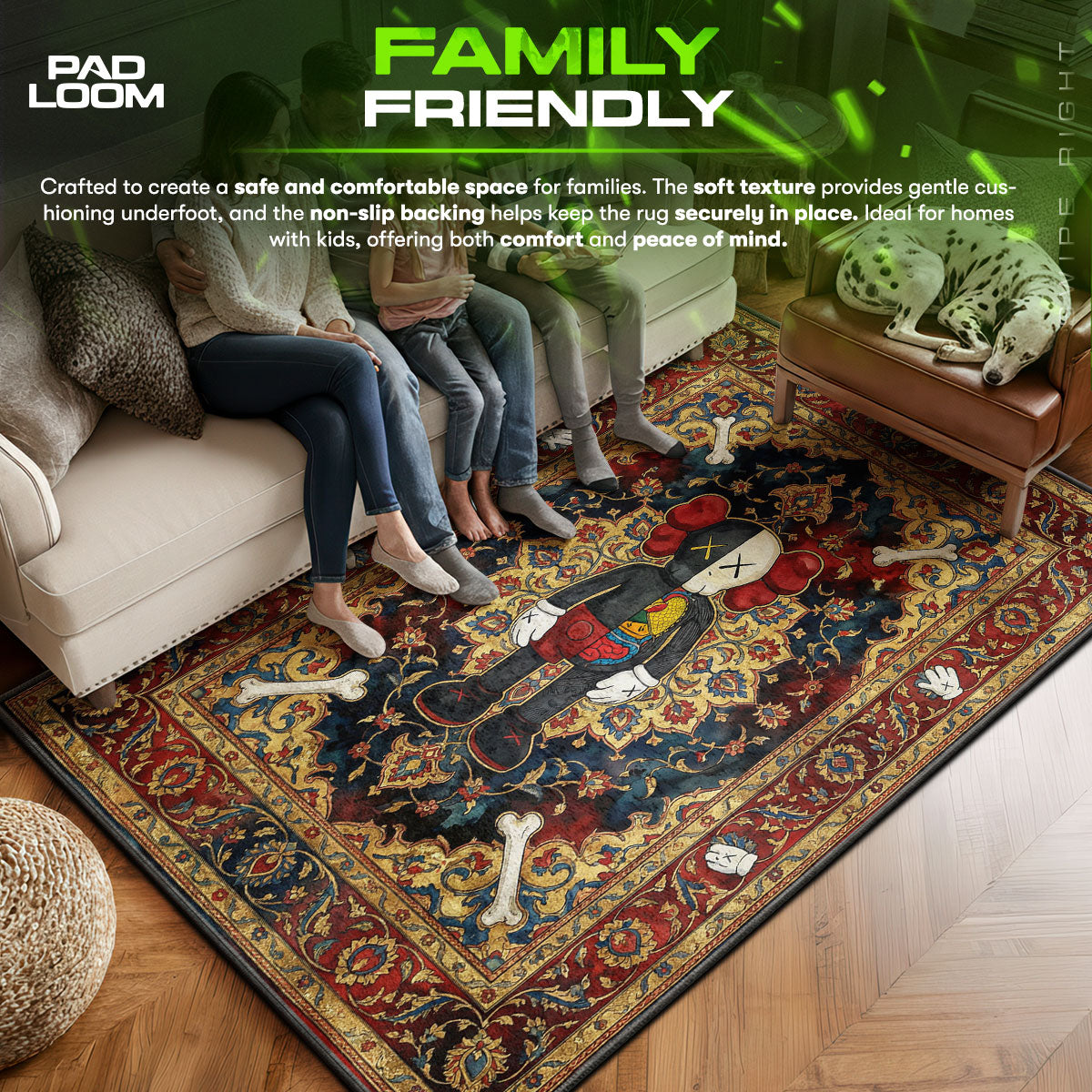 KAWS Flayed Persian Rug - Hypebeast Floor Mat