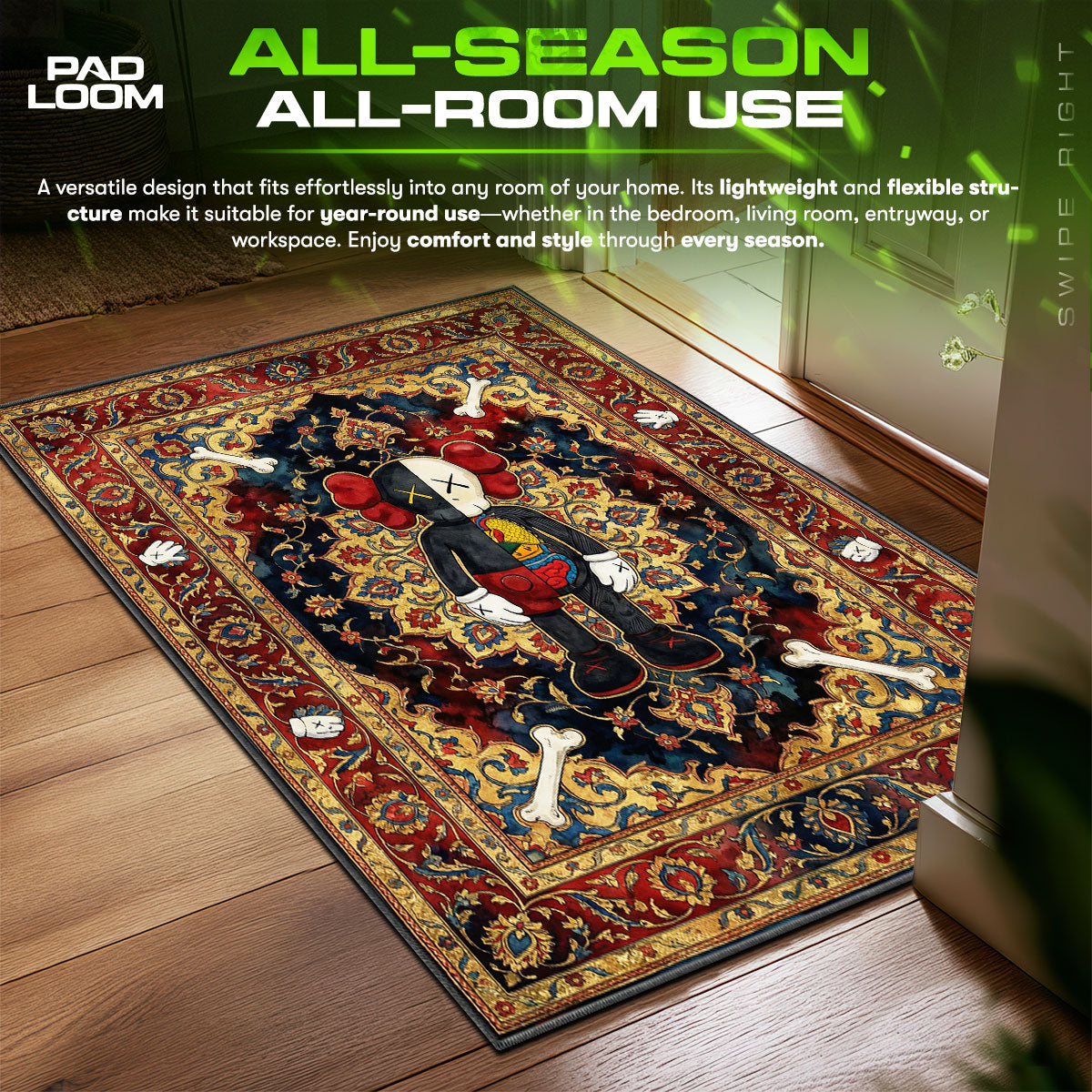 KAWS Flayed Persian Rug - Hypebeast Floor Mat