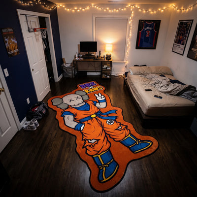 KAWS Goku Rug - Shaped Anime Area Rug