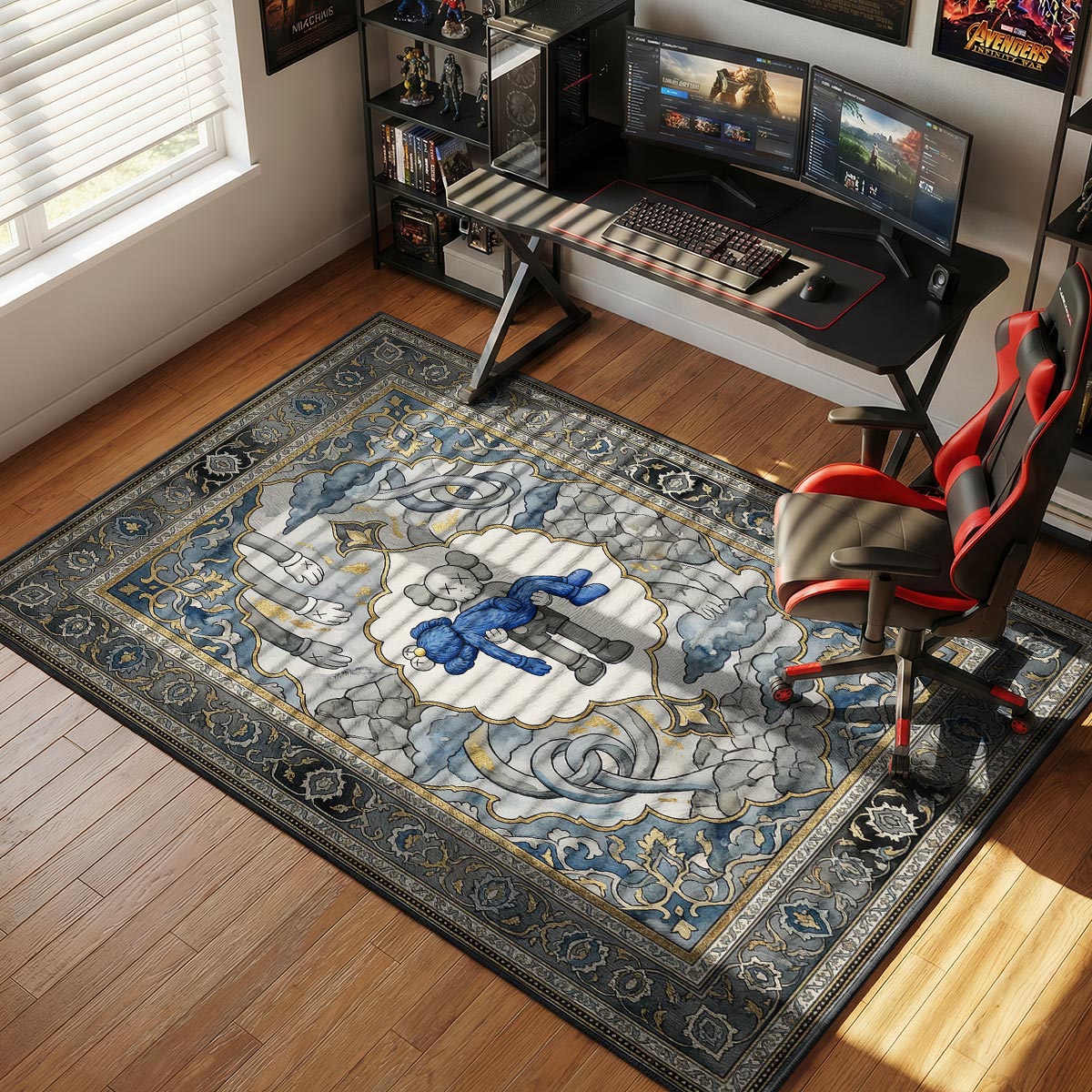 KAWS Gone Persian Rug - Sneakerhead Floor Mat