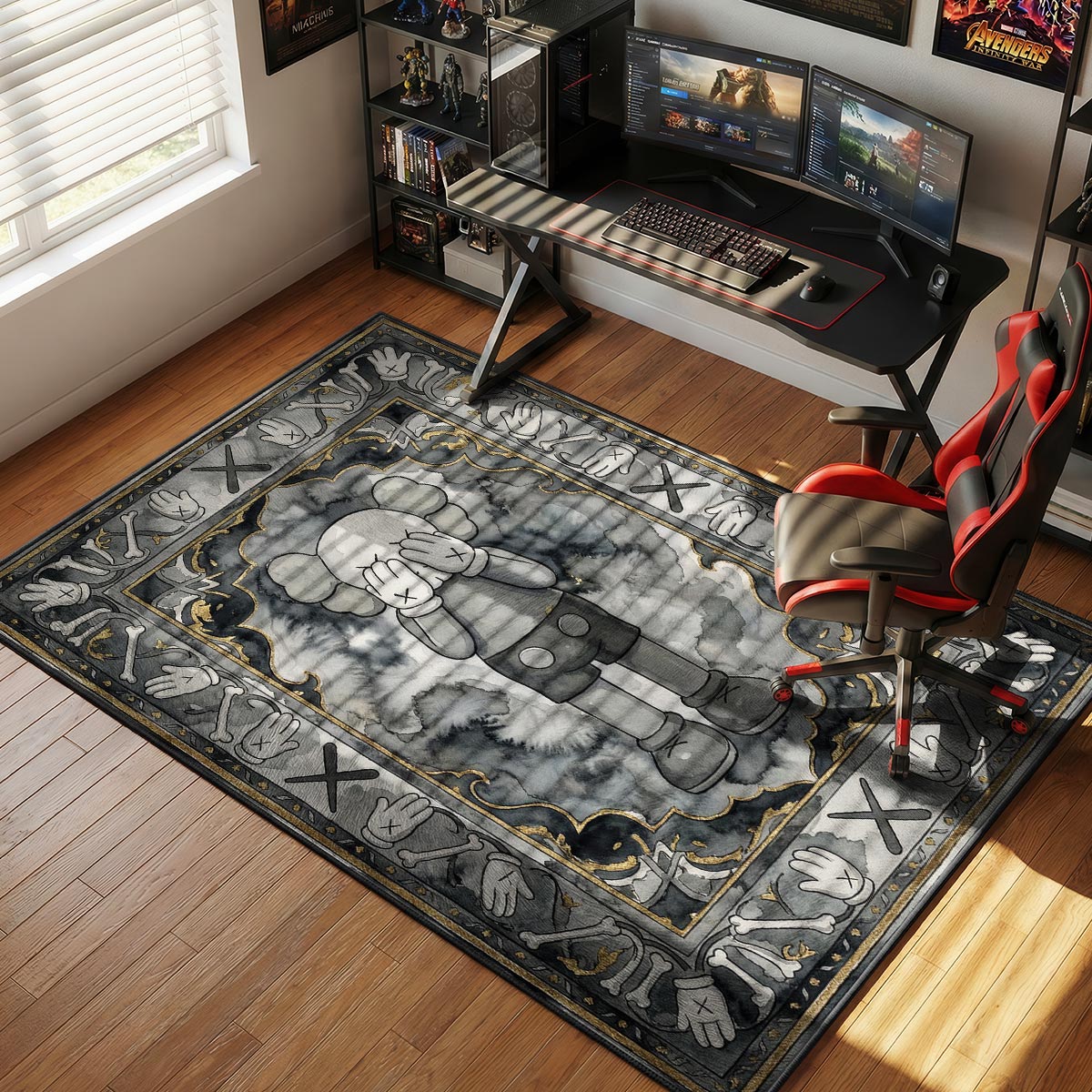 KAWS Grey Holiday Rug - Hypebeast Floor Mat