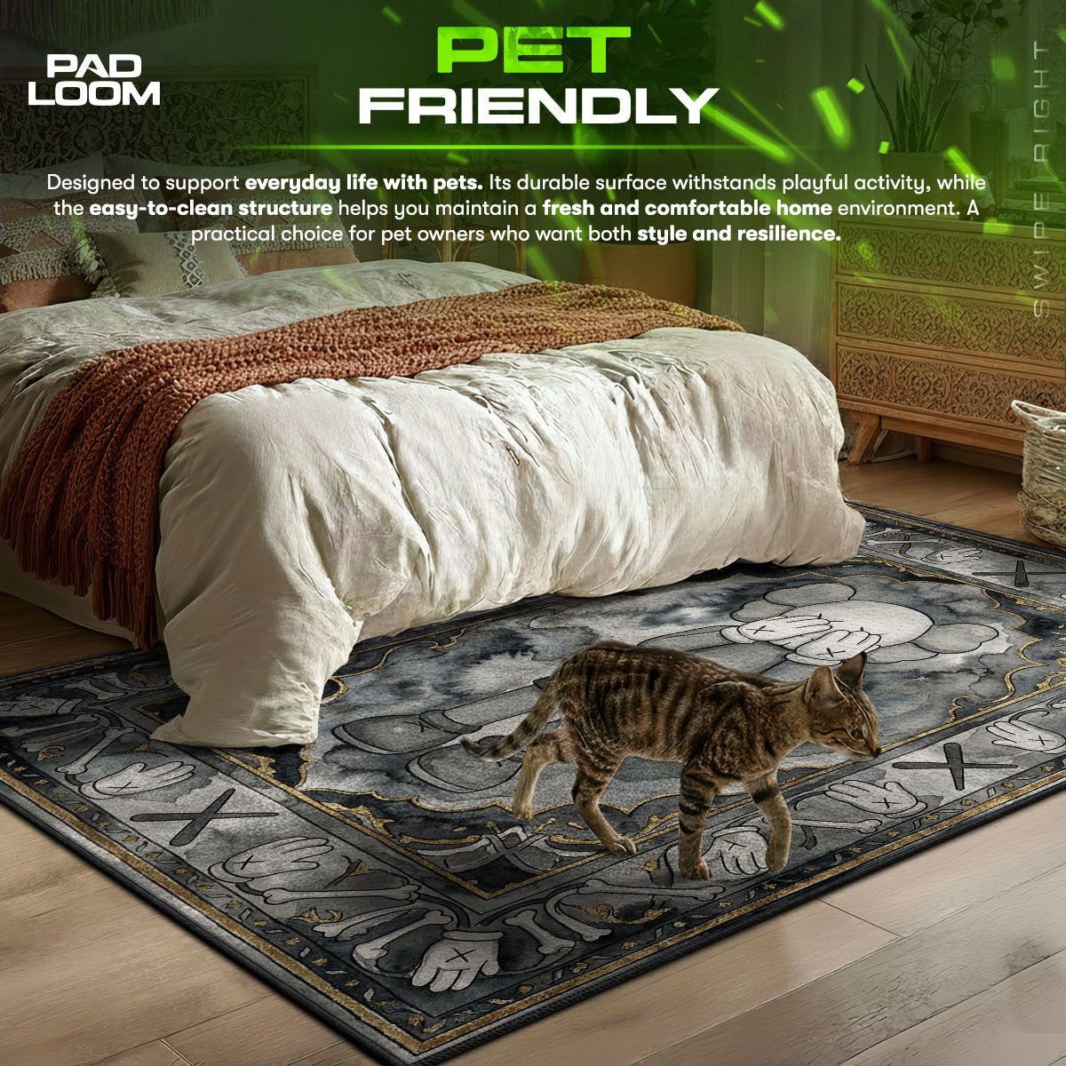 KAWS Grey Holiday Rug - Hypebeast Floor Mat