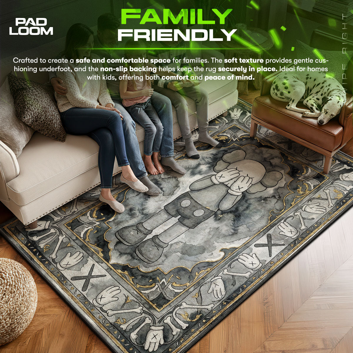 KAWS Grey Holiday Rug - Hypebeast Floor Mat