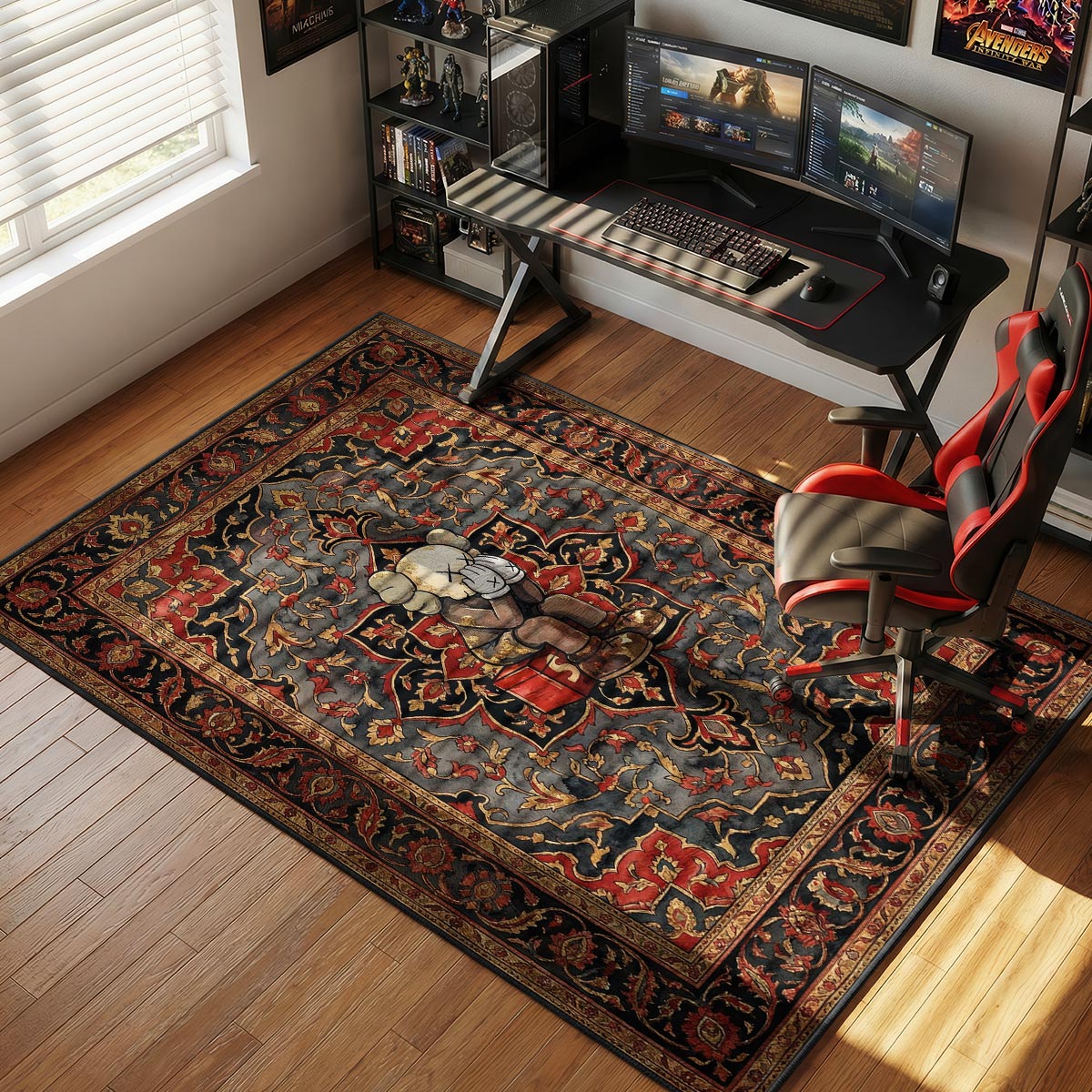 KAWS Passing Through Persian Rug - Hypebeast Floor Mat