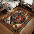 KAWS Red Companion standing Persian motif red blue cream hypebeast area rug