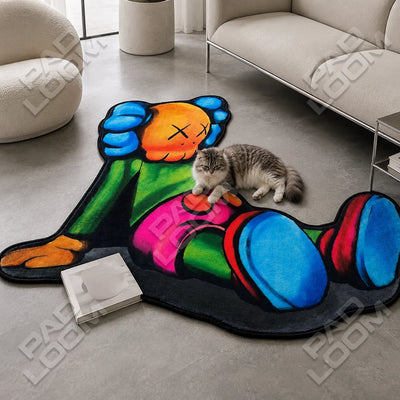 KAWS Rug - Shaped Man Cave Area Rug
