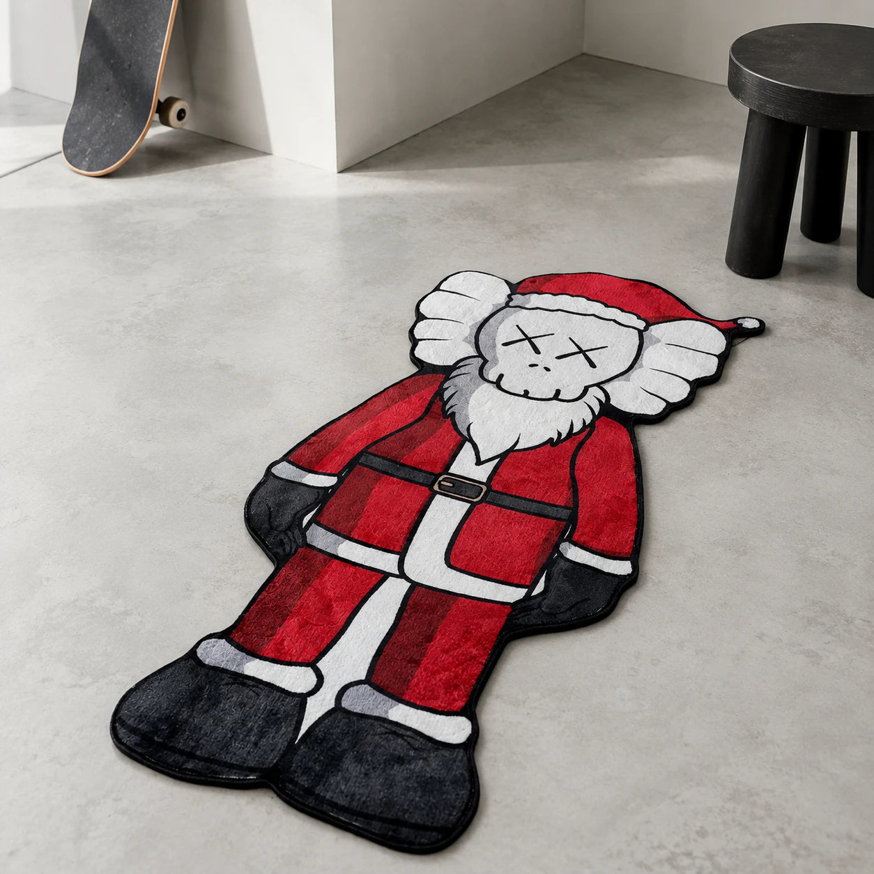 KAWS Santa Rug - Shaped Man Cave Area Rug