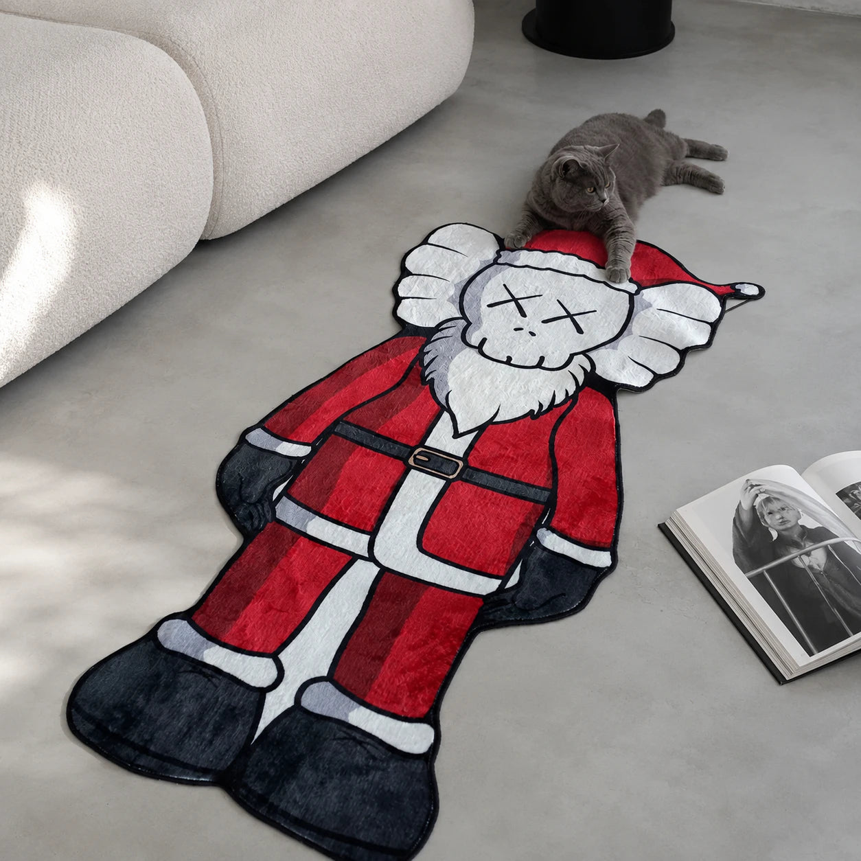 KAWS Santa Rug - Shaped Man Cave Area Rug