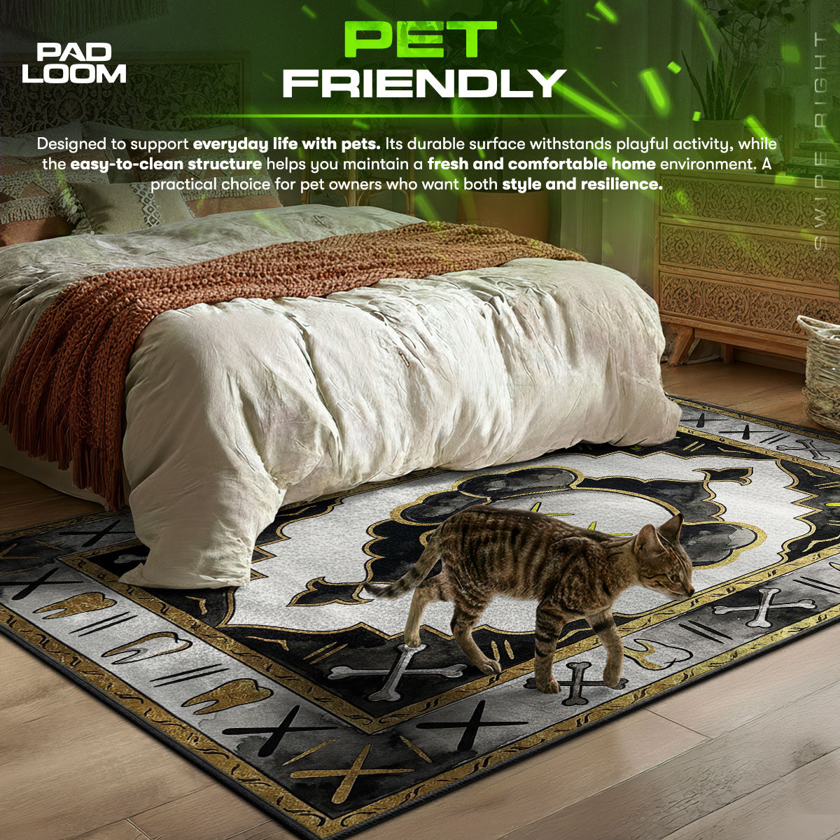 KAWS Skull Motif Persian Rug - Hype Floor Mat