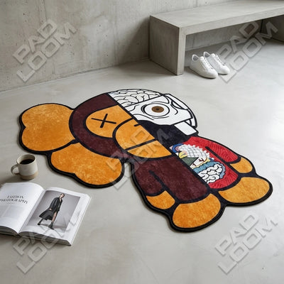 KAWS x BAPE Rug - Shaped Man Cave Area Rug