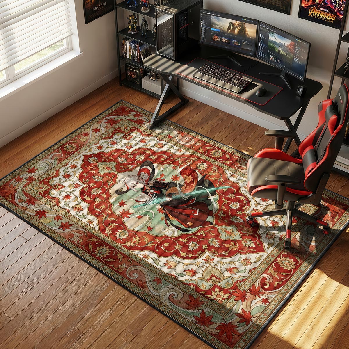 Kazuha Autumn Breeze Rug - Genshin Impact Chair Mat