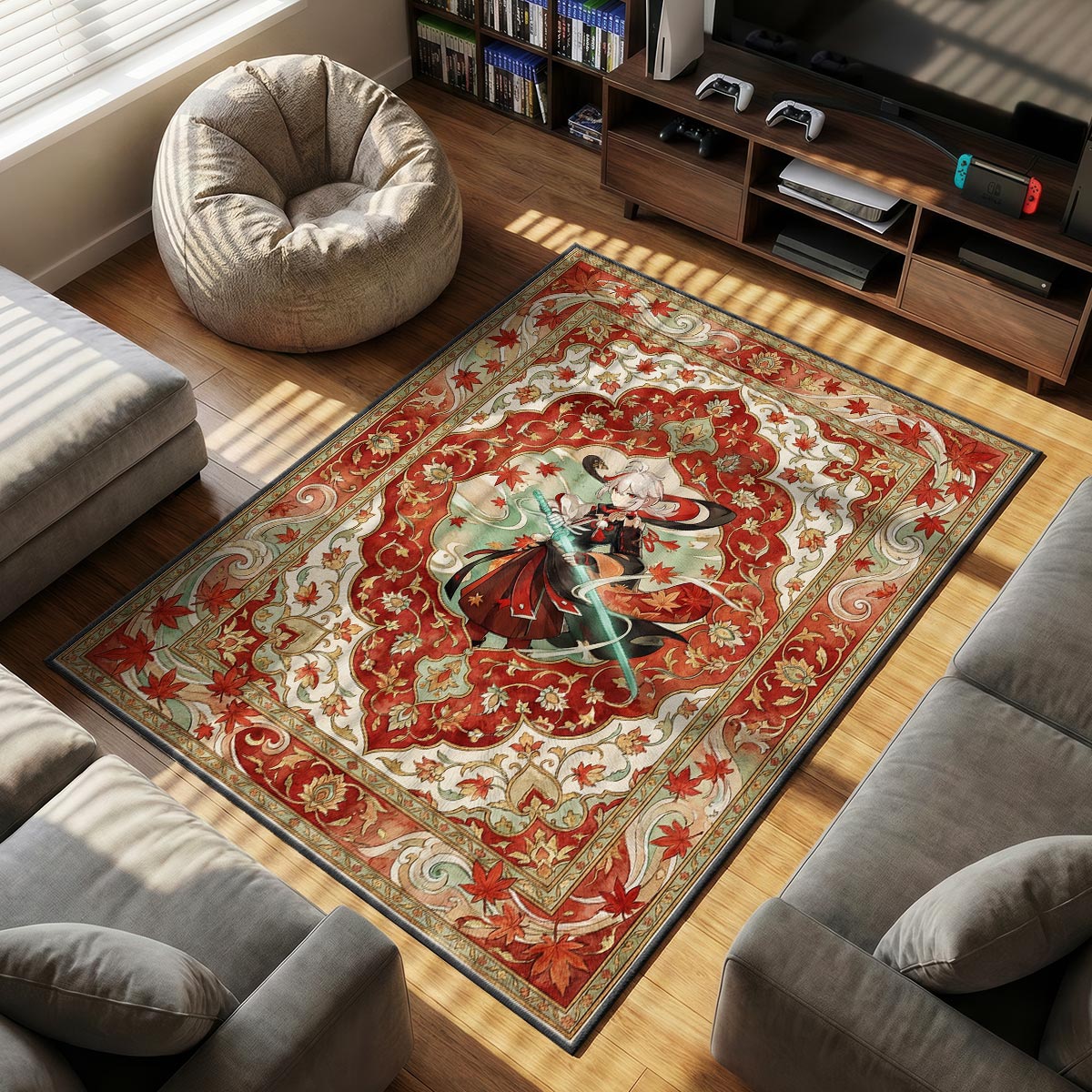 Kazuha Autumn Breeze Rug - Genshin Impact Chair Mat