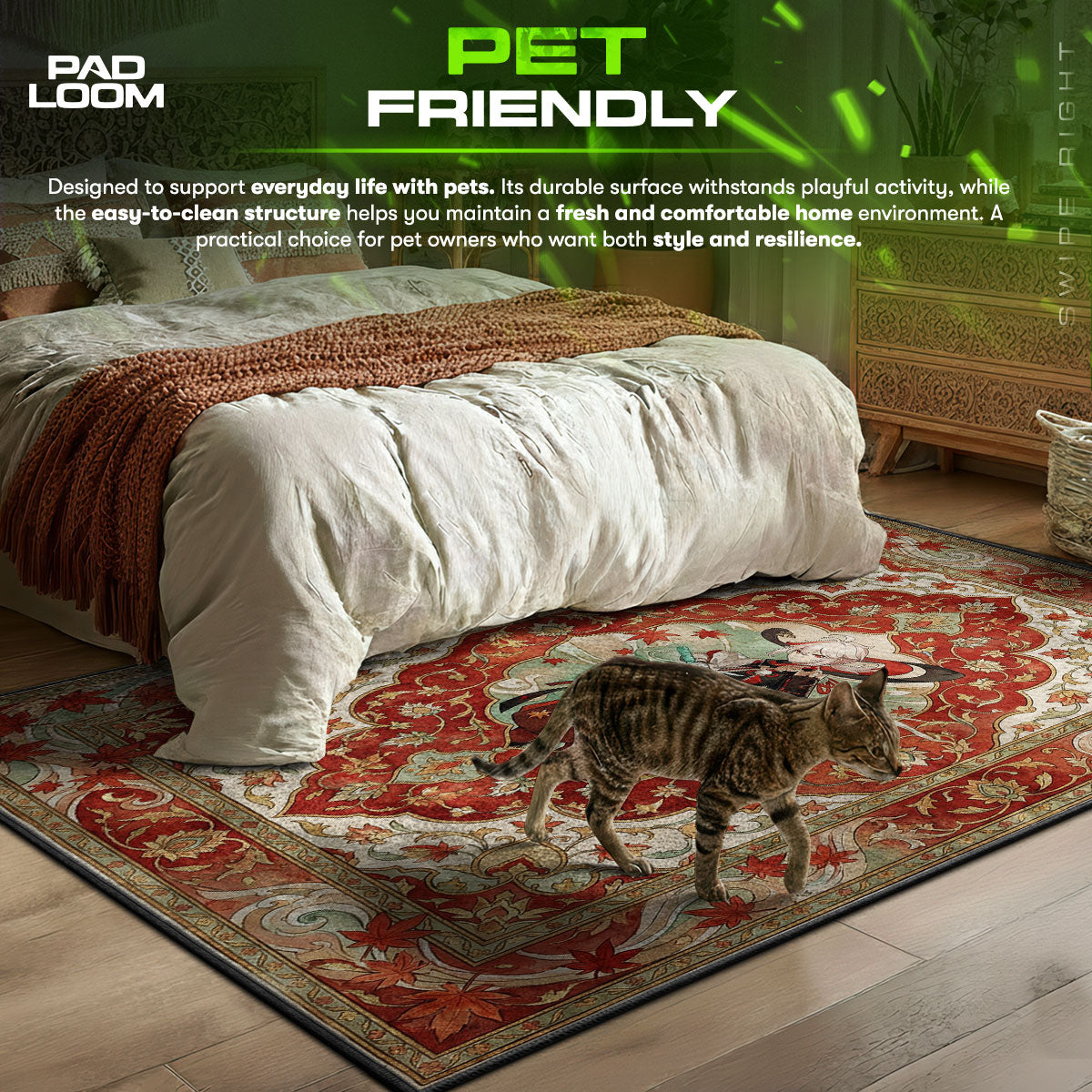 Kazuha Autumn Breeze Rug - Genshin Impact Chair Mat