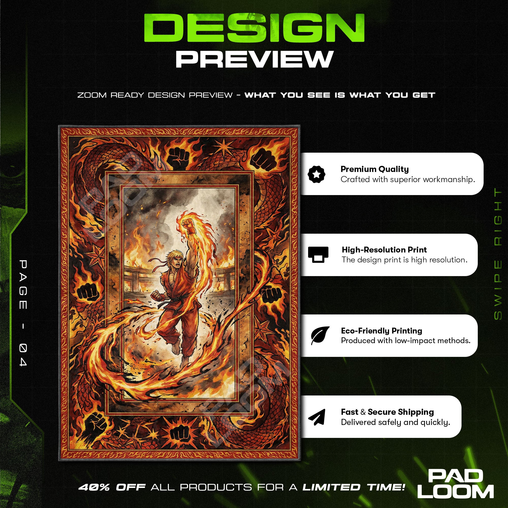 Chair character design printed on rug