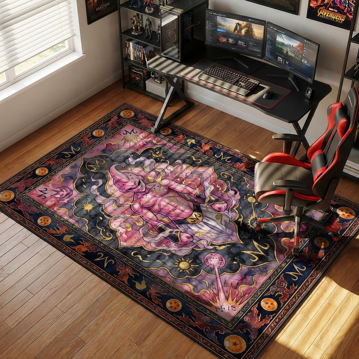Kid Buu Destruction Dragon Ball Z Chair rug — main product view
