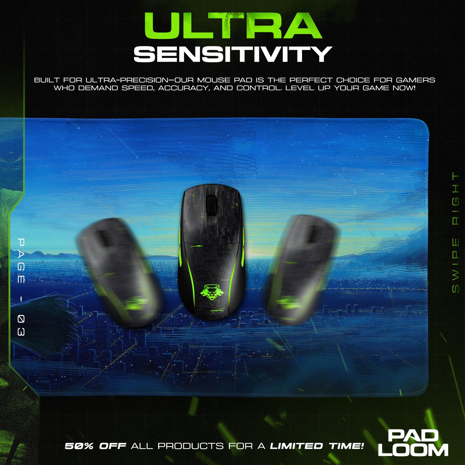 Kiki Night Flight Mouse Pad - Studio Ghibli Anime Desk Mat Padloom