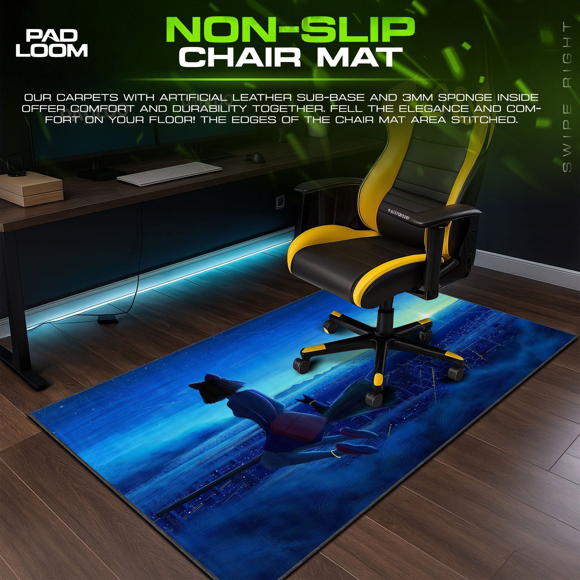 Kiki Night Flight Mouse Pad - Studio Ghibli Anime Desk Mat Padloom