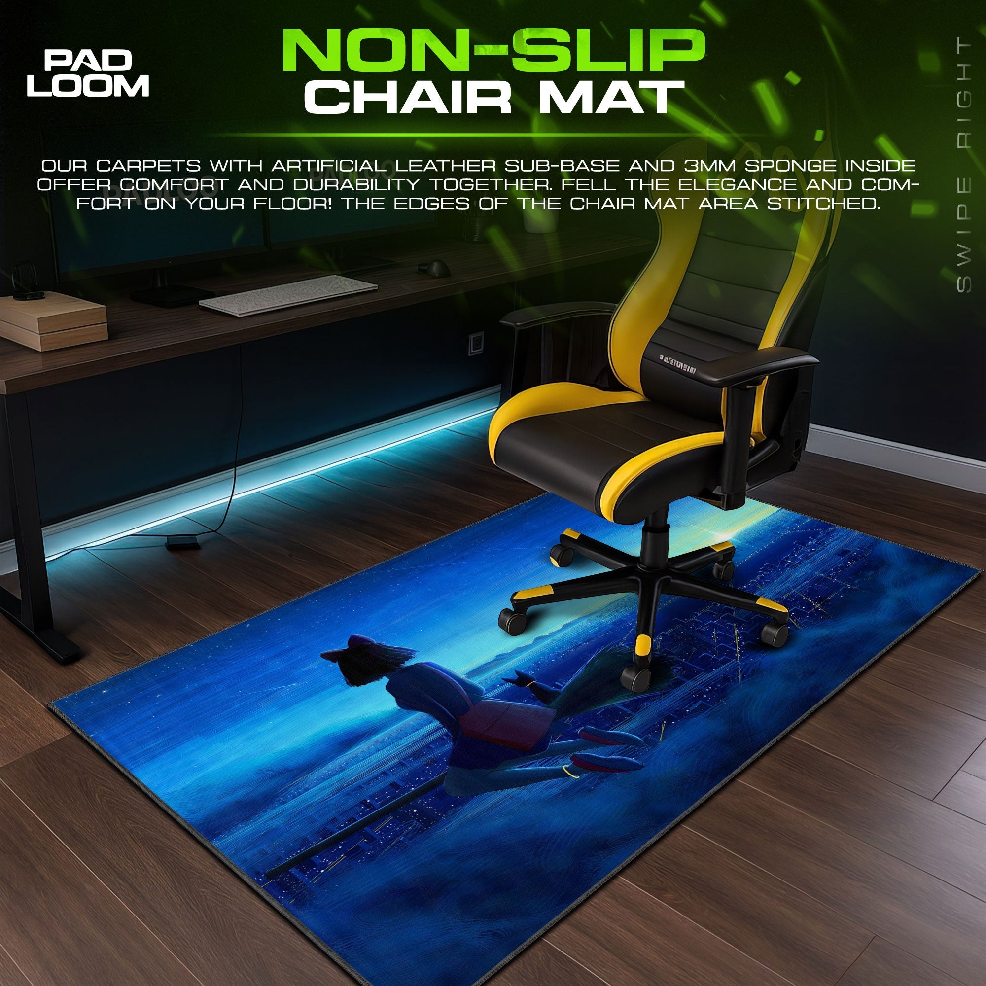 Kiki Night Flight Mouse Pad - Studio Ghibli Anime Desk Mat Padloom