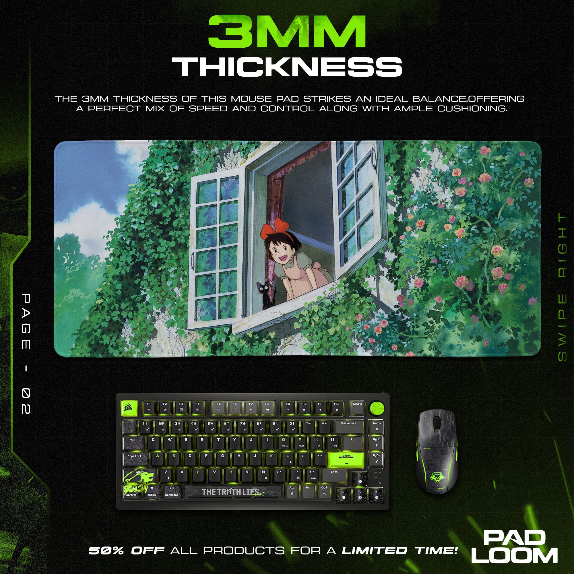 Kiki’s Window View Mouse Pad - Studio Ghibli Anime Desk Mat