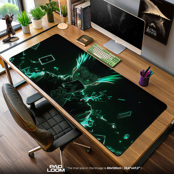 Killua Electric Cards Mouse Pad, Hunter x Hunter Gaming Desk Mat