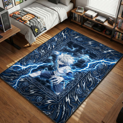 Killua Godspeed Lightning Rug - Hunter x Hunter Chair Mat