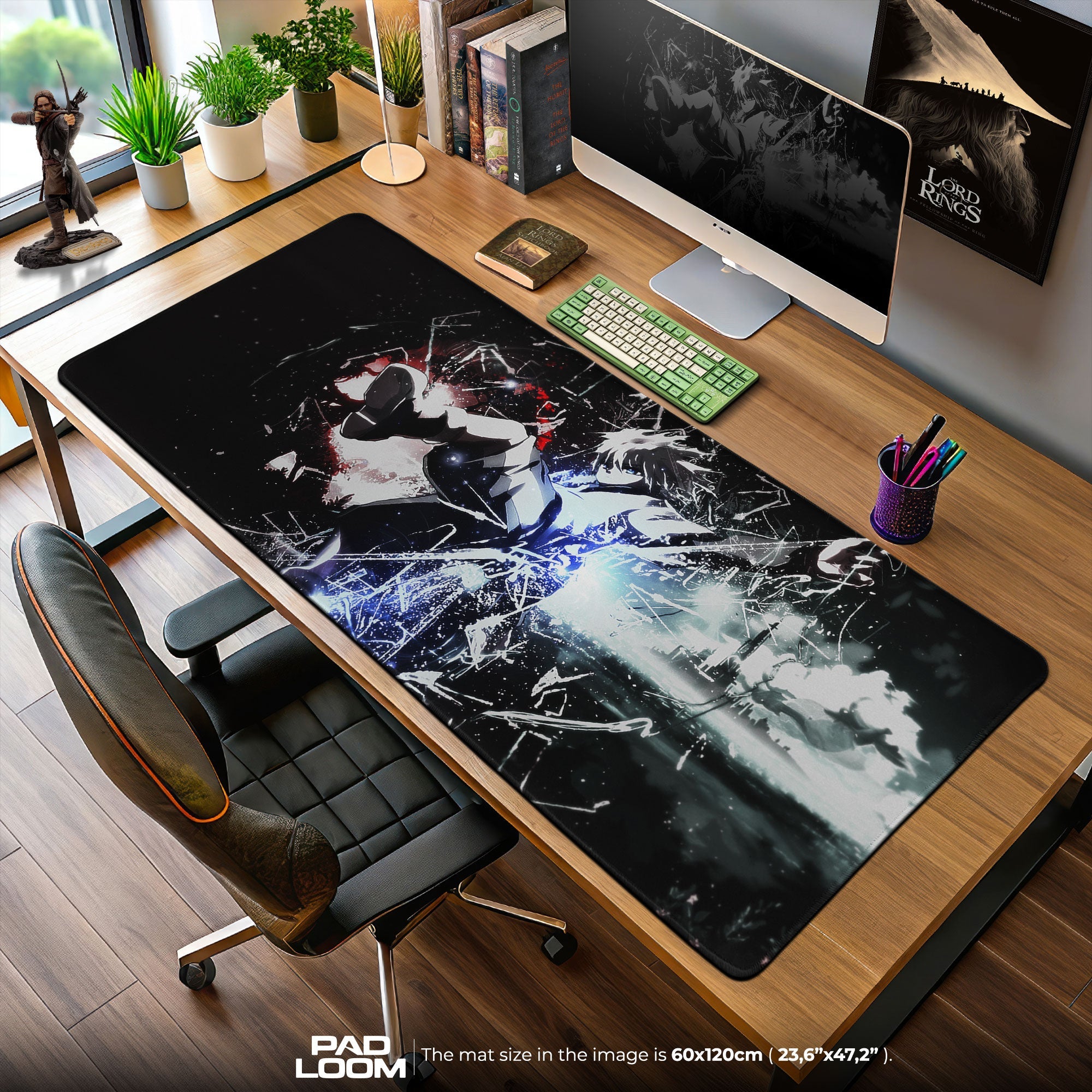 Killua Mouse Pad - Lightning Break Anime Desk Mat Padloom