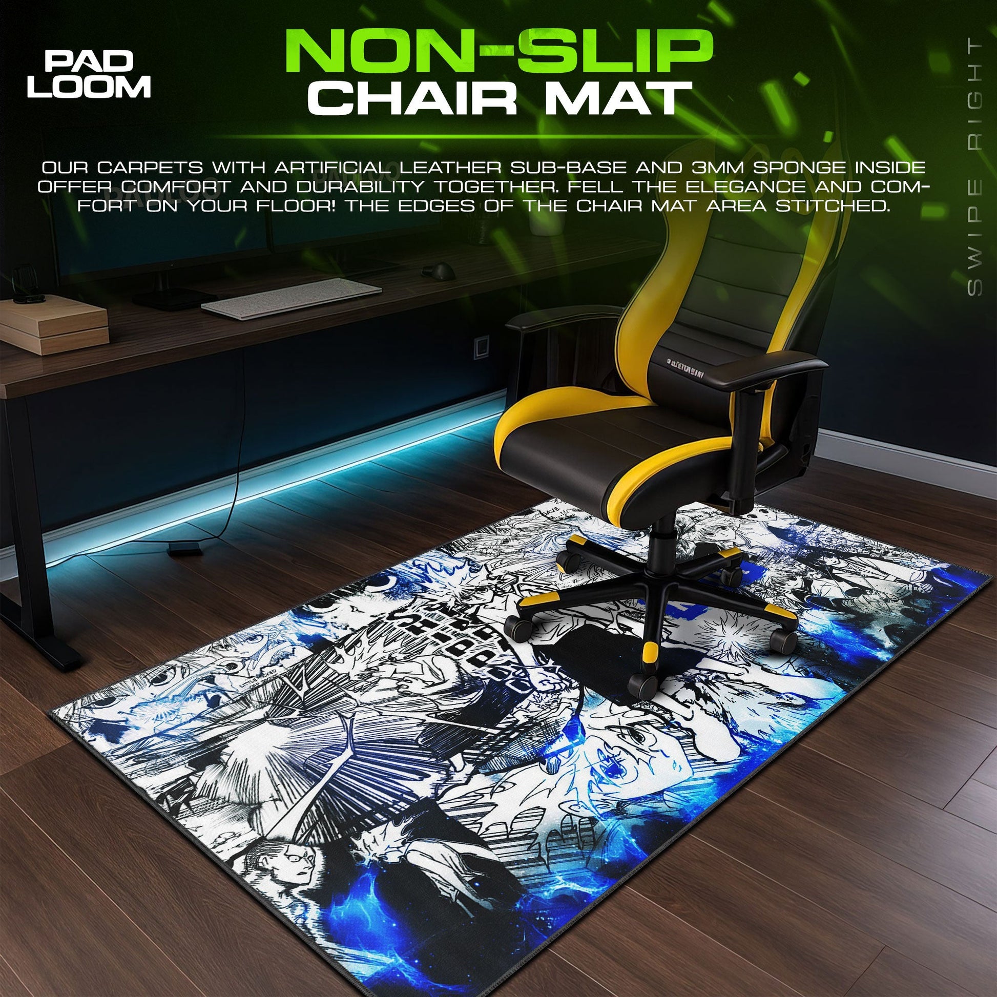Killua Mouse Pad - Manga Storm Anime Desk Mat Padloom