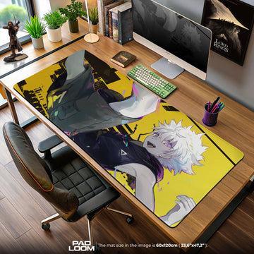 Killua Mouse Pad - Neon Rush Anime Desk Mat Padloom