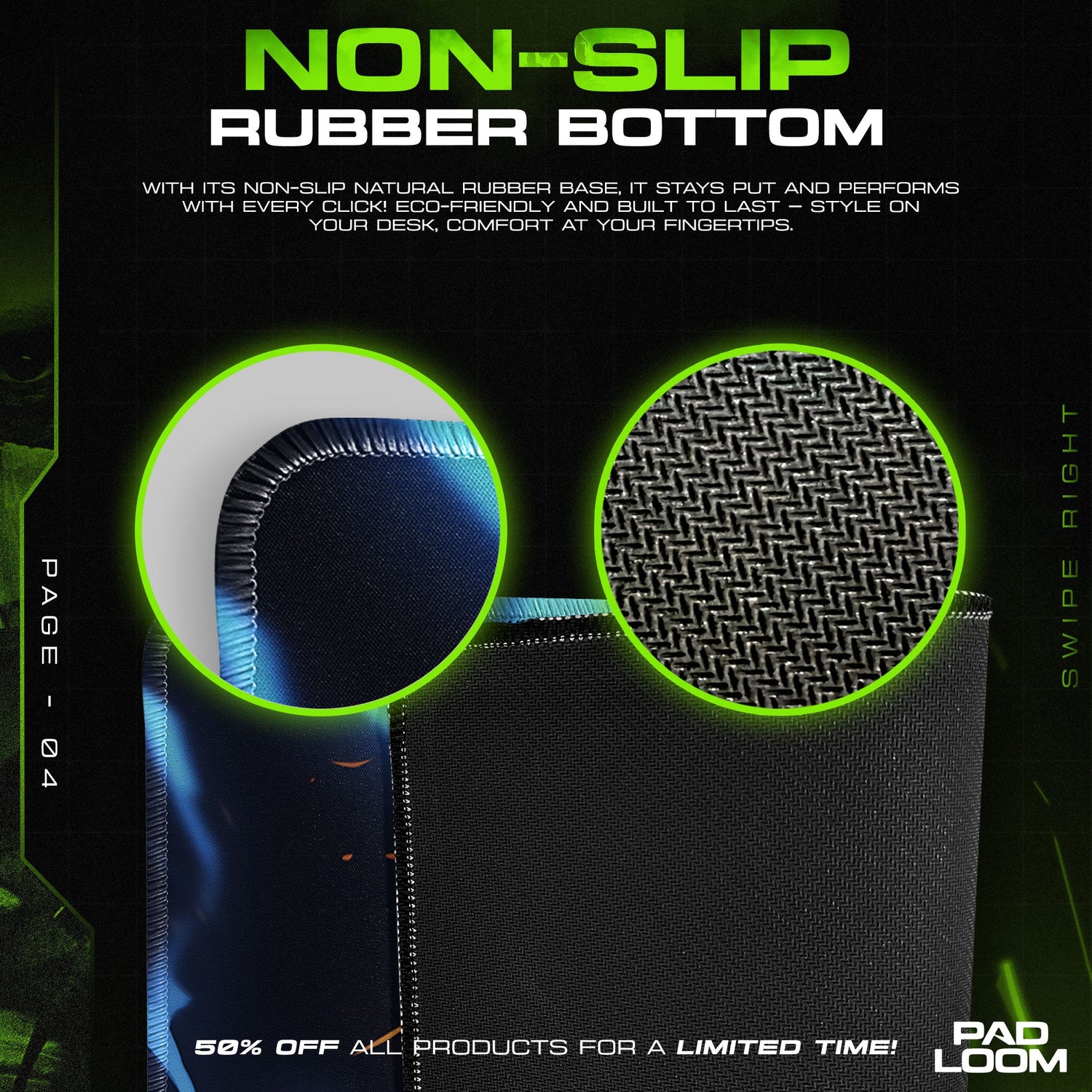 Killua Mouse Pad - Thunder Aura Anime Desk Mat Padloom