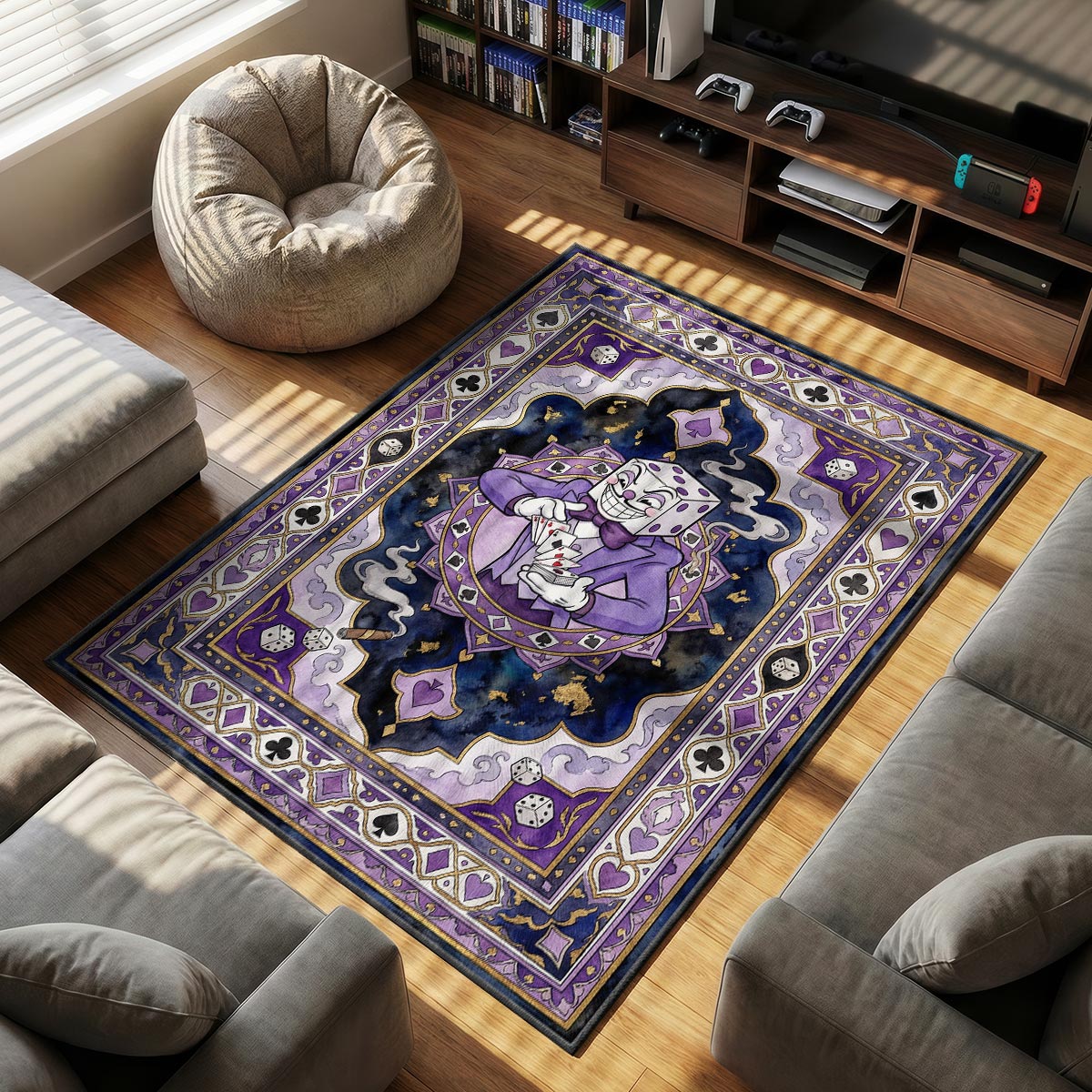 King Dice Royal Flush Rug - Cuphead Chair Mat