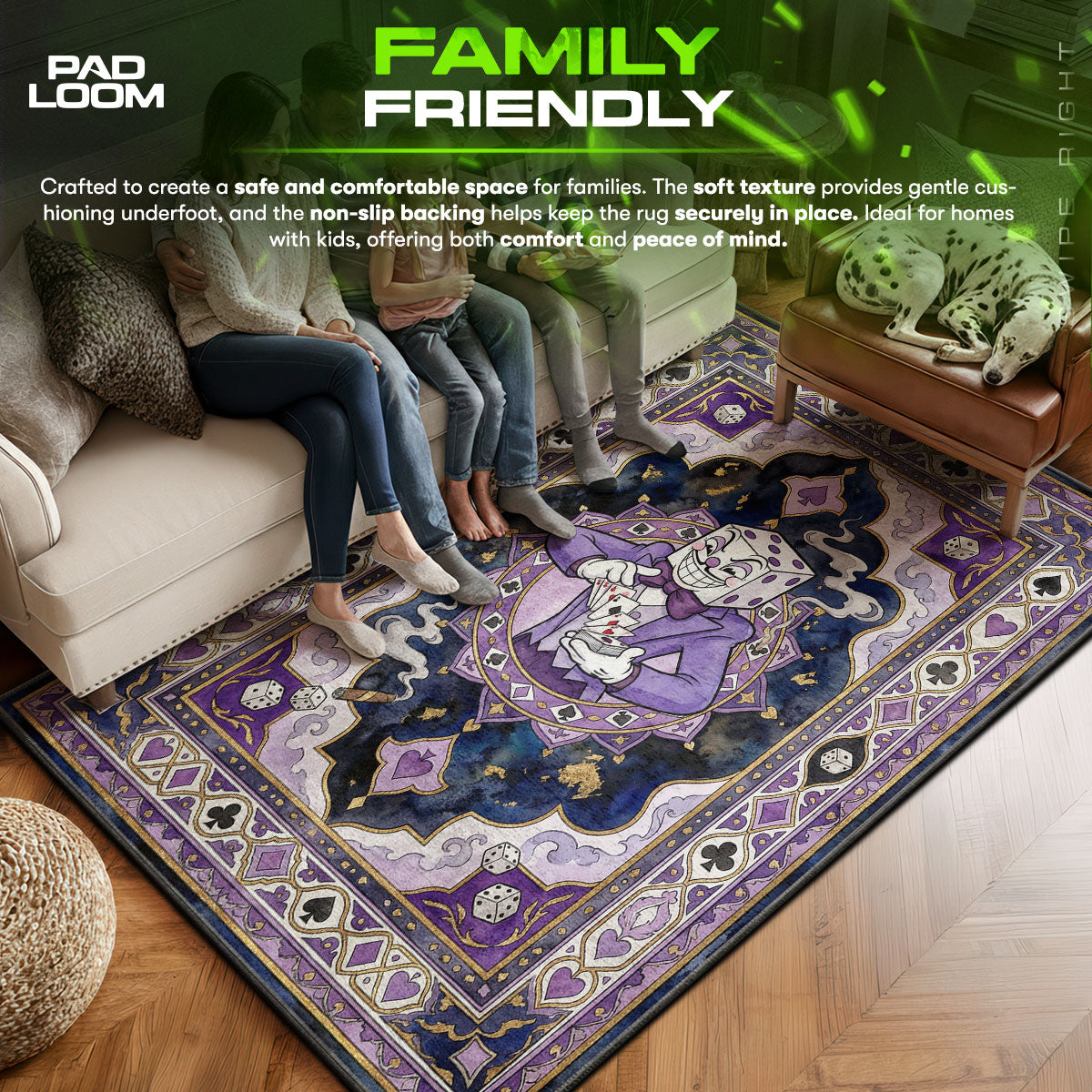 King Dice Royal Flush Rug - Cuphead Chair Mat