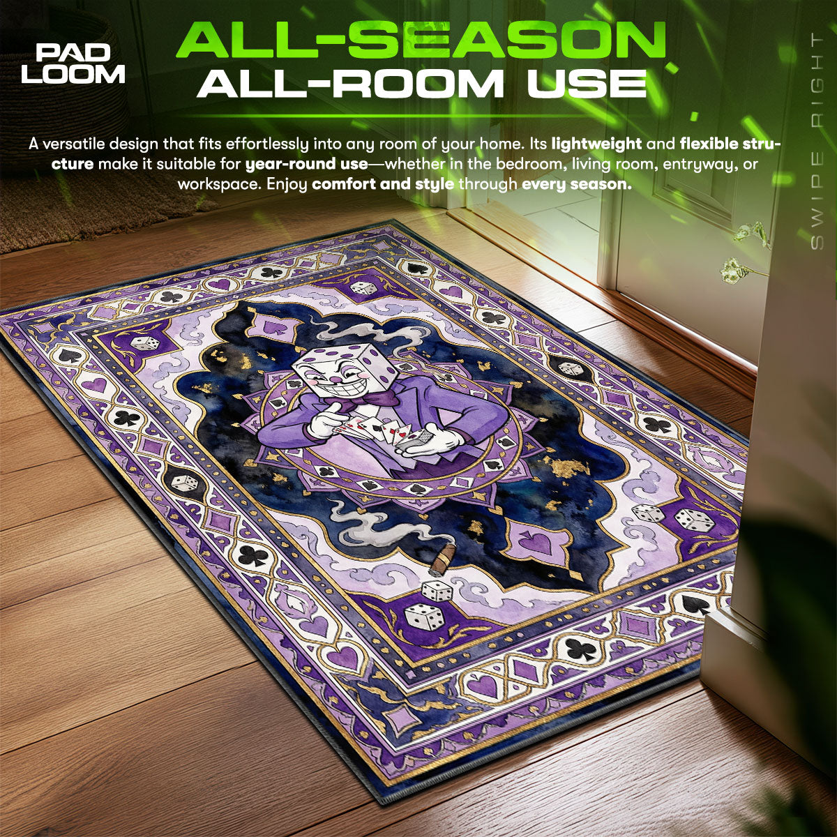 King Dice Royal Flush Rug - Cuphead Chair Mat