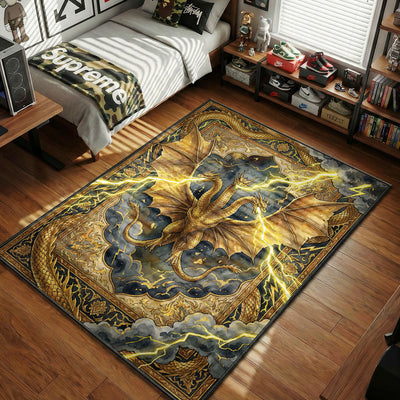 King Ghidorah Lightning Rug - Monsterverse Room Mat