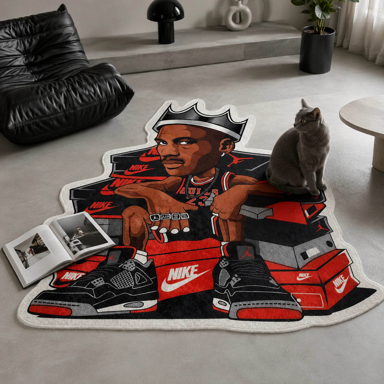 King Jordan Rug - Shaped Man Cave Area Rug