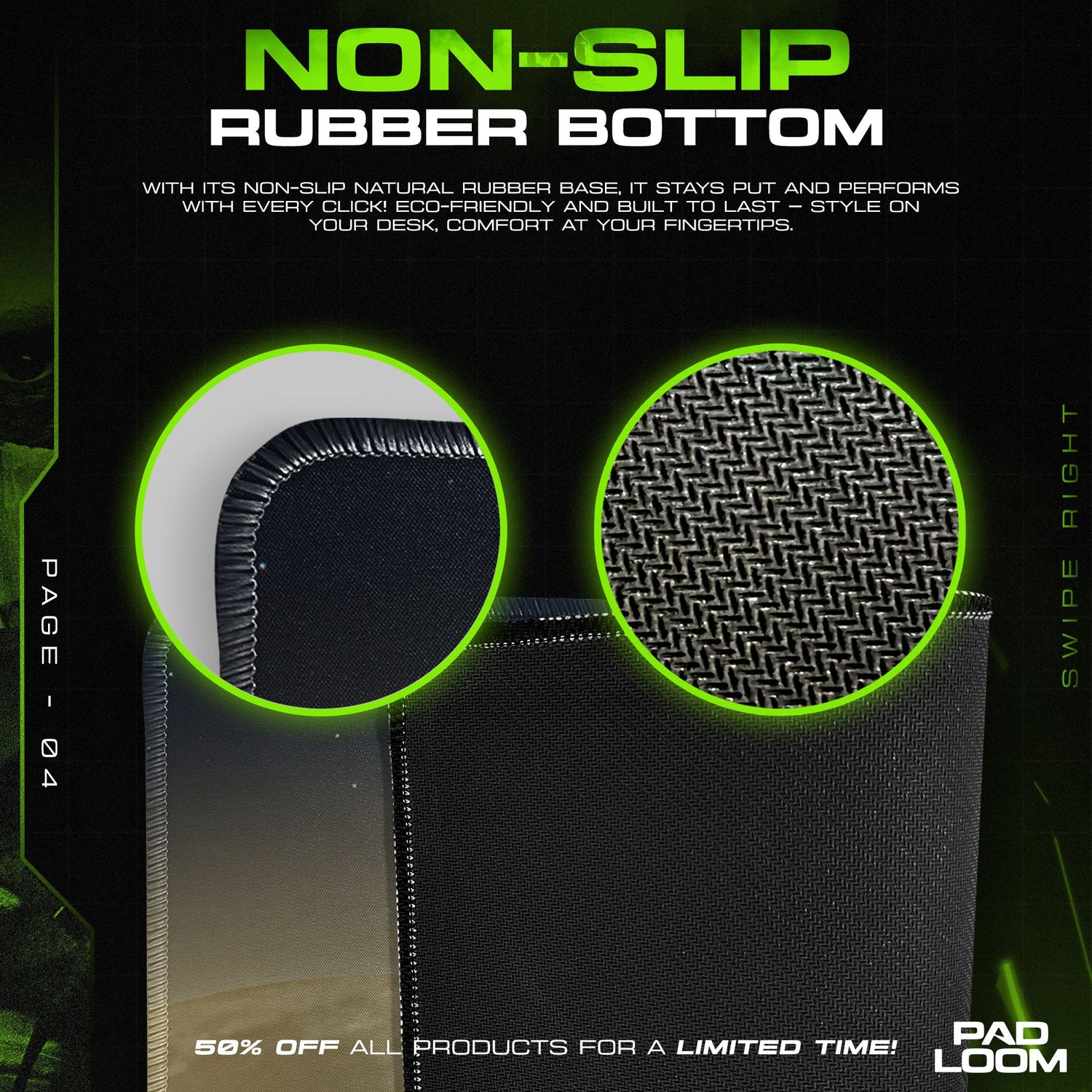 Kingdom Hearts Mouse Pad, Moonlit Silhouette Gaming Desk Mat Padloom