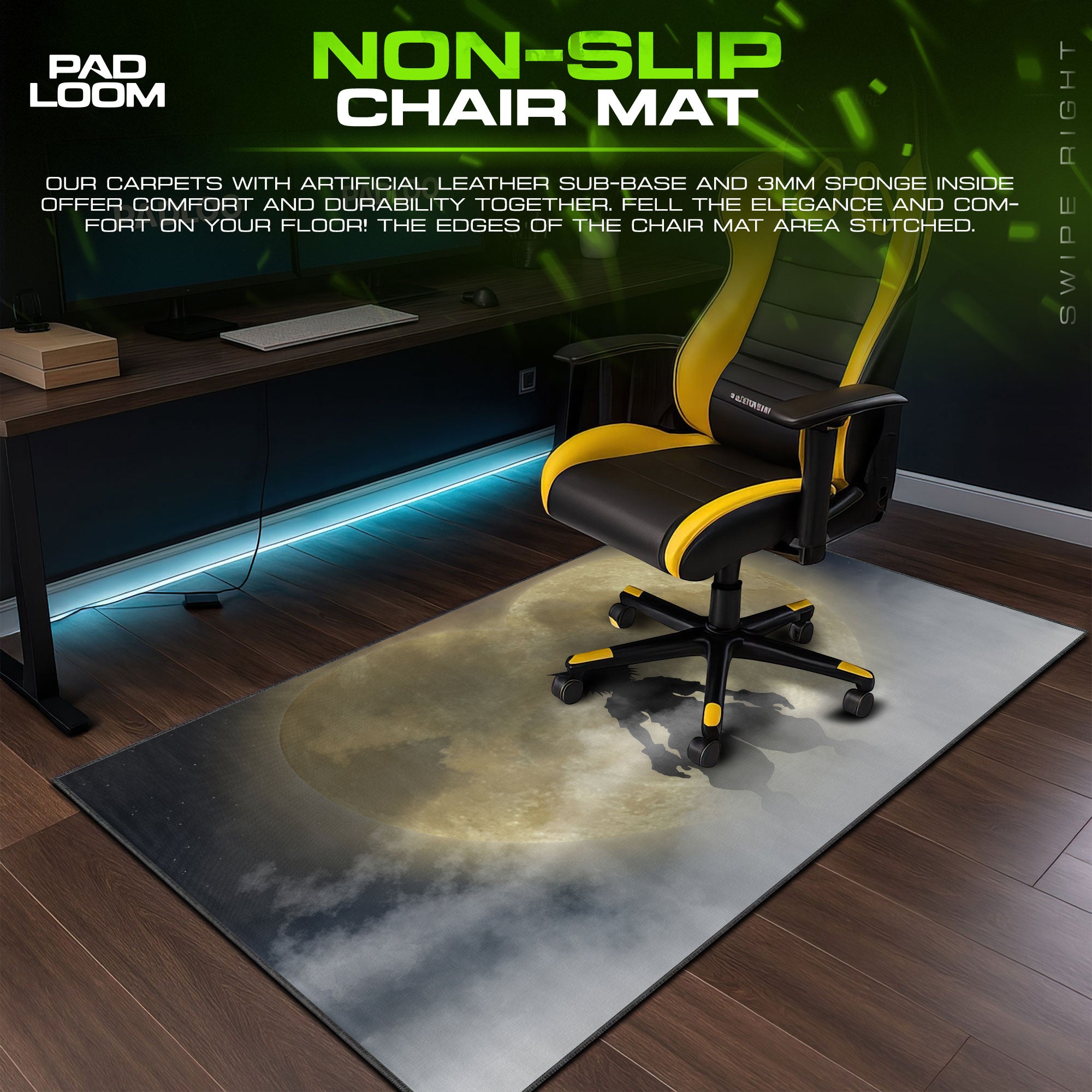Kingdom Hearts Mouse Pad, Moonlit Silhouette Gaming Desk Mat