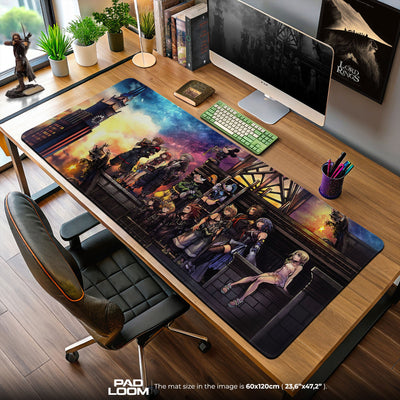 Kingdom Hearts Mouse Pad, Twilight Town Heroes Gaming Desk Mat