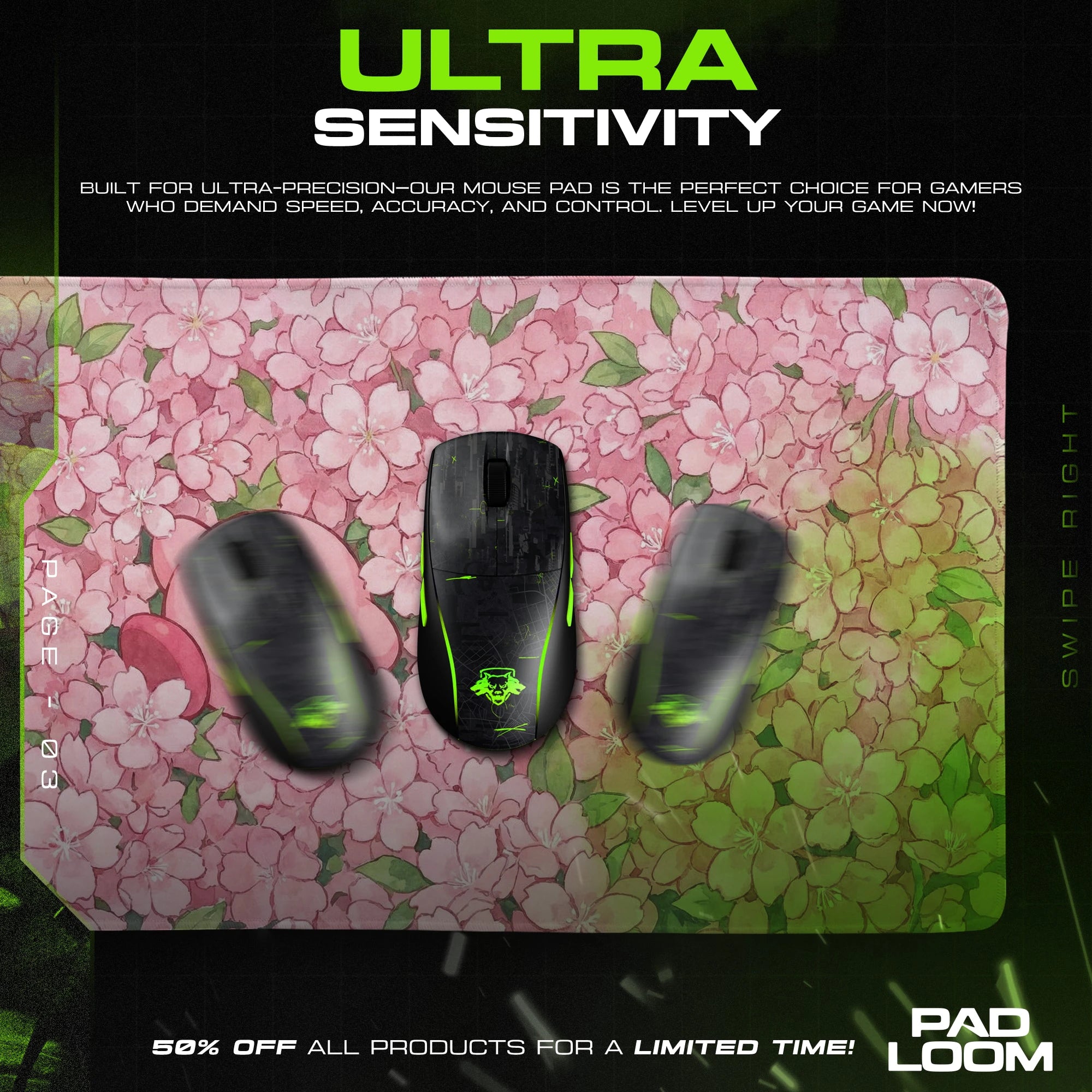 Kirby Cherry Blossom Mouse Pad - Kirby Desk Mat