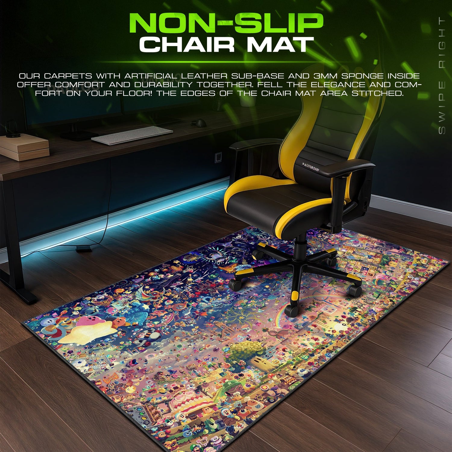 Kirby Dream Galaxy Mouse Pad – Anime Desk Mat Padloom