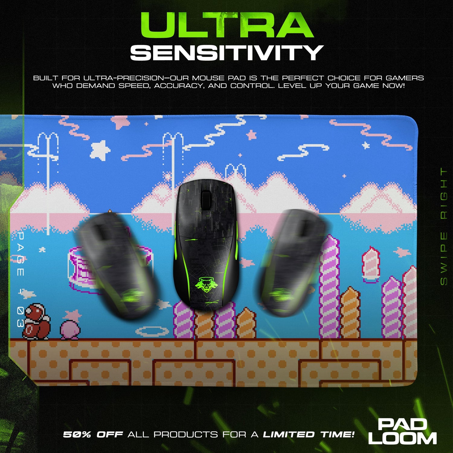 Kirby Fountain of Dreams Mouse Pad, Game Pixel Art Gaming Desk Mat Padloom