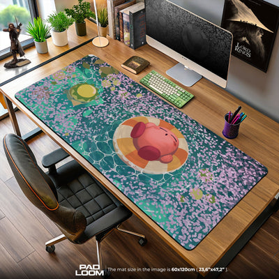 Kirby Mouse Pad, Cherry Blossom Pool Gamer Desk Mat