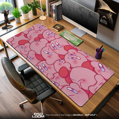 Kirby Pink Poses Mouse Pad, Nintendo Gamer Desk Mat