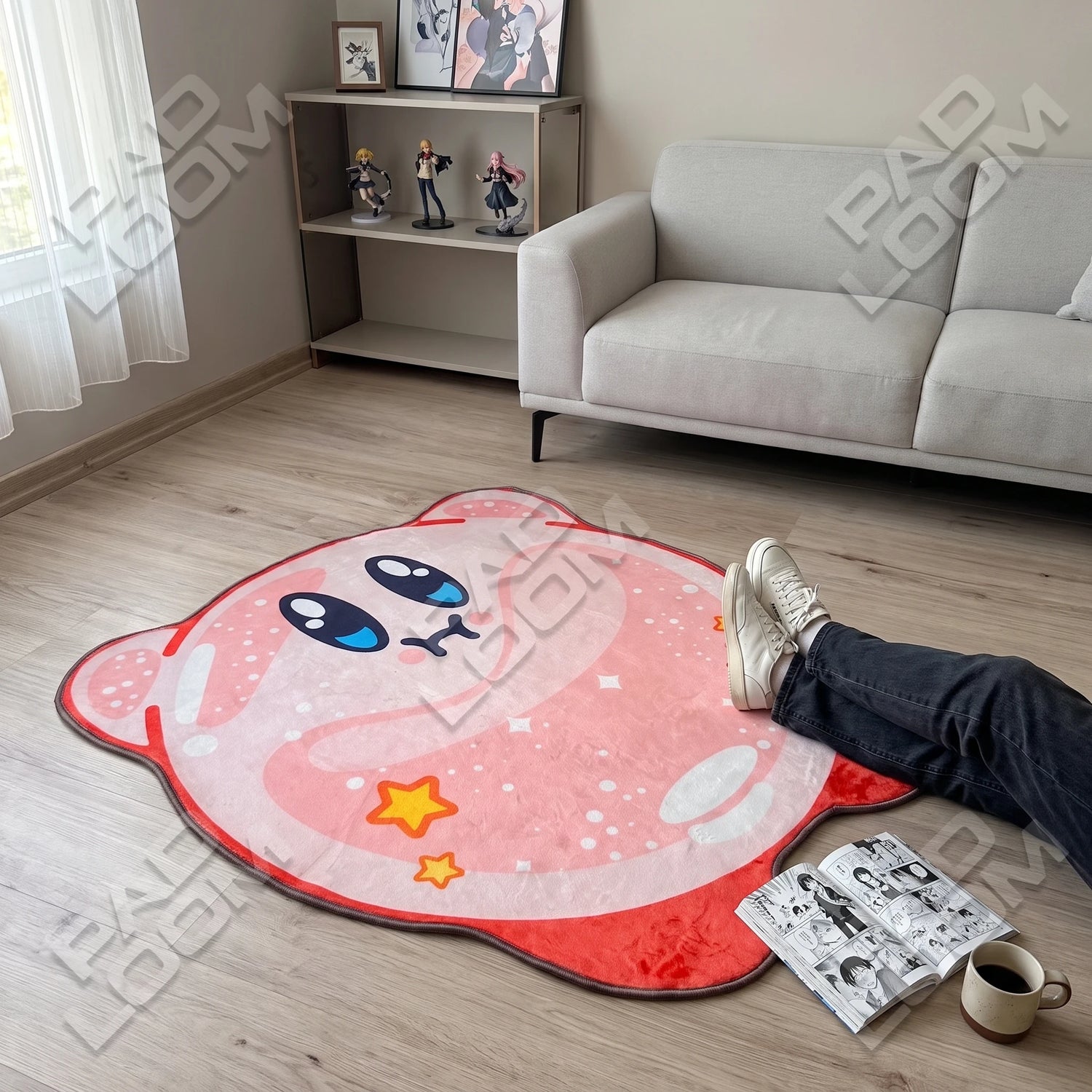 Kirby Rug - Shaped Gaming Area Rug