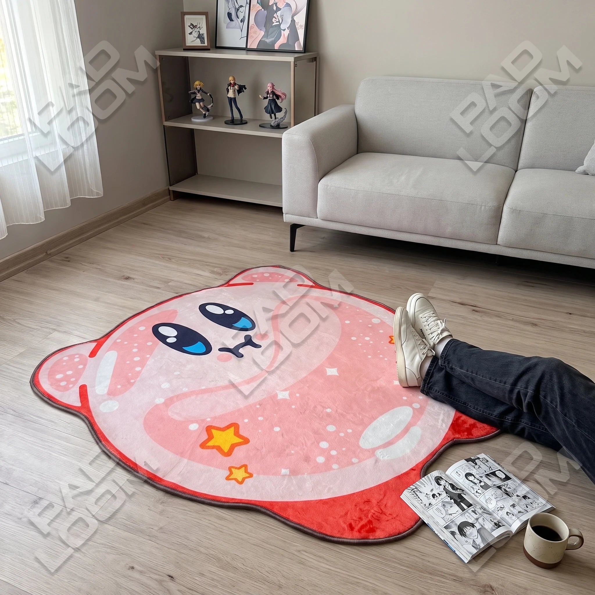 Kirby Rug - Shaped Gaming Area Rug