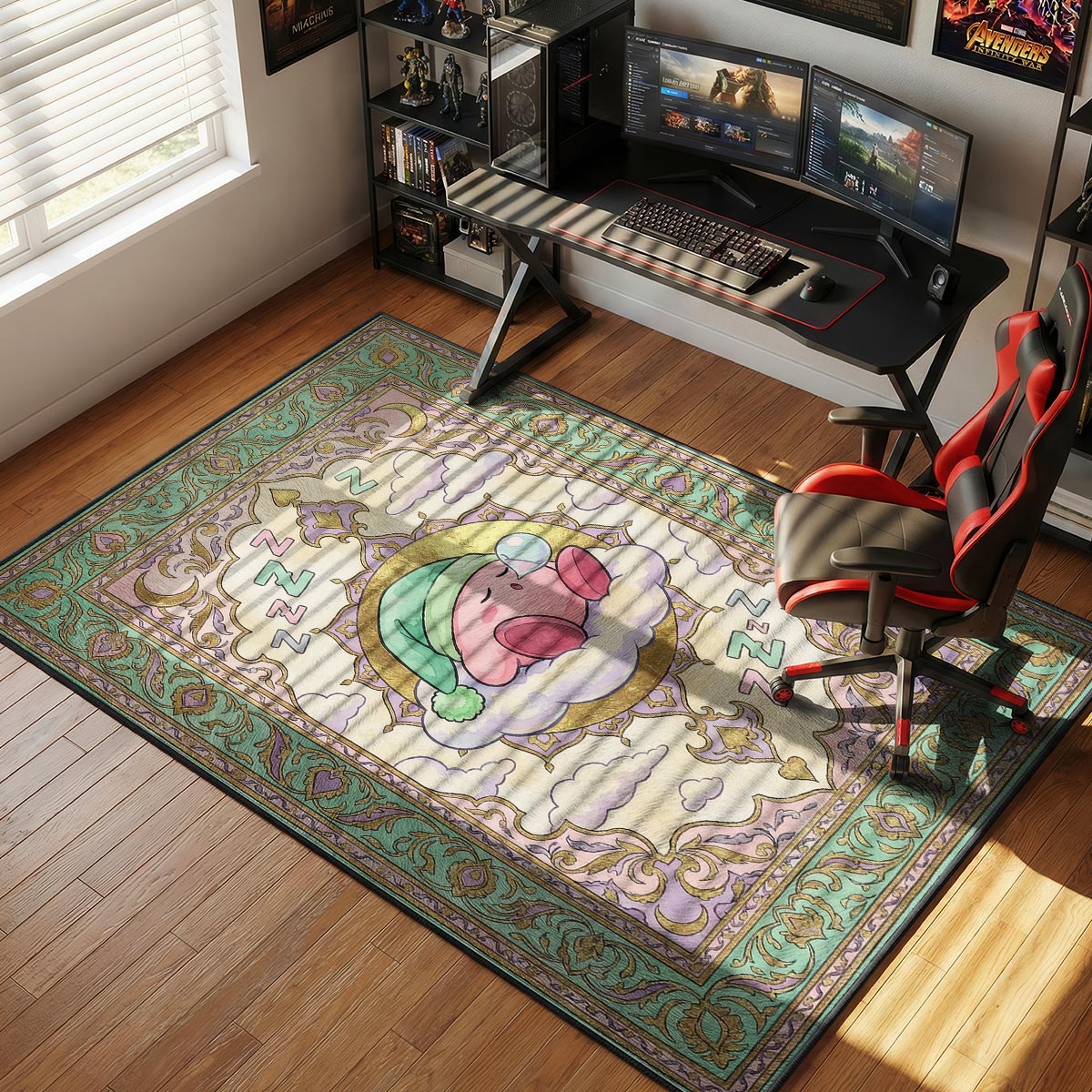 Kirby Sleepy Cloud Rug - Kirby Chair Mat