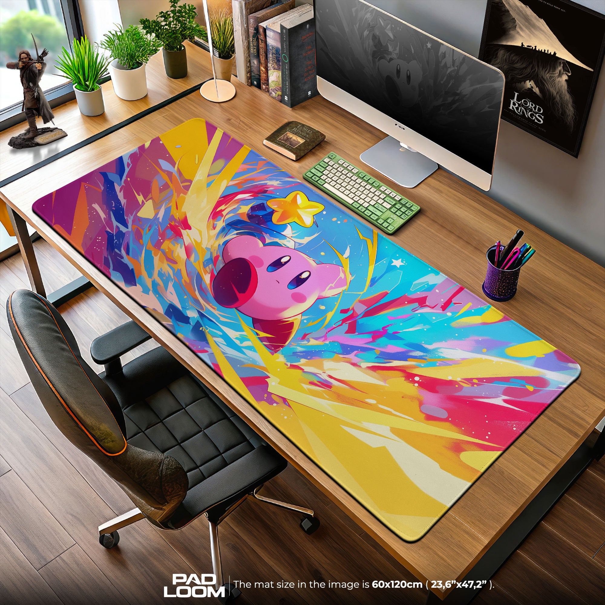 Kirby Star Burst Mouse Pad, Game Dreamland Gaming Desk Mat